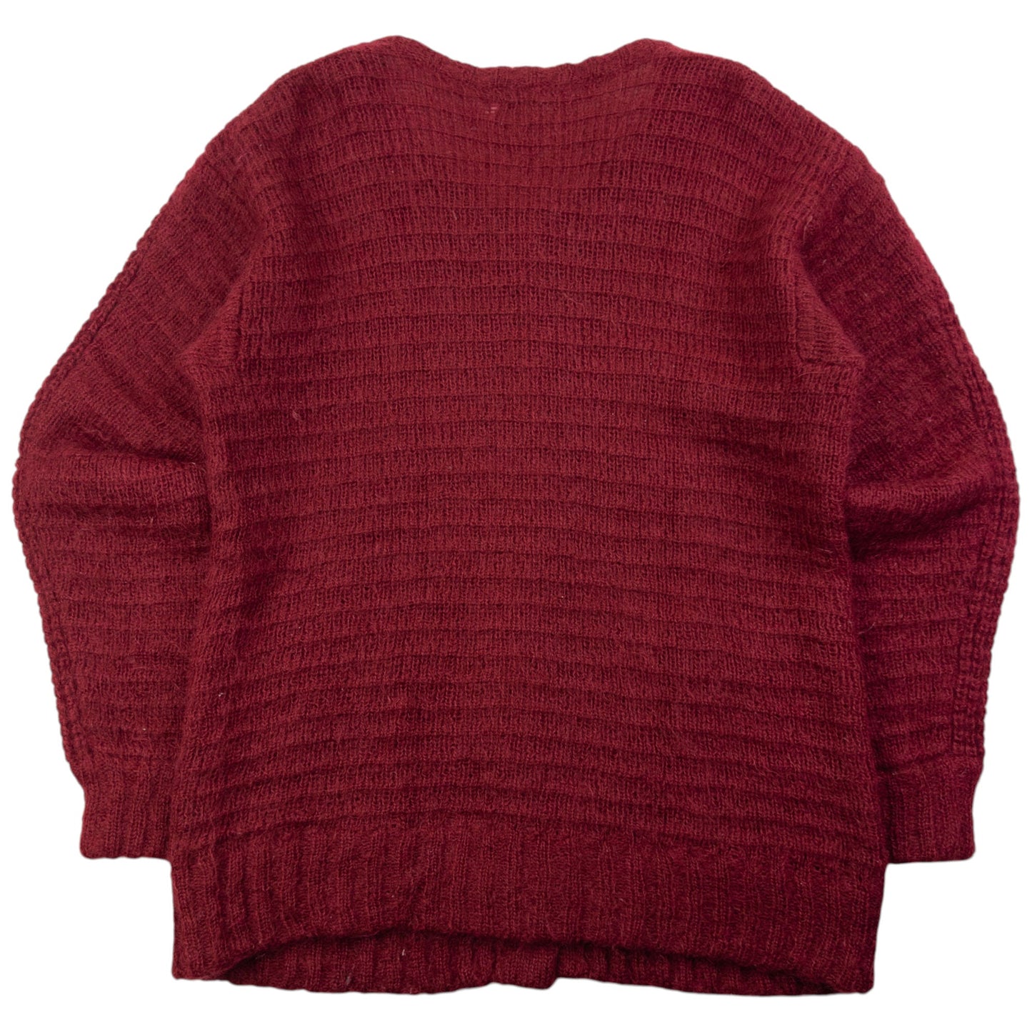 Vintage 80s Issey Miyake Wool Knit Cardigan Size M | Medium, Red