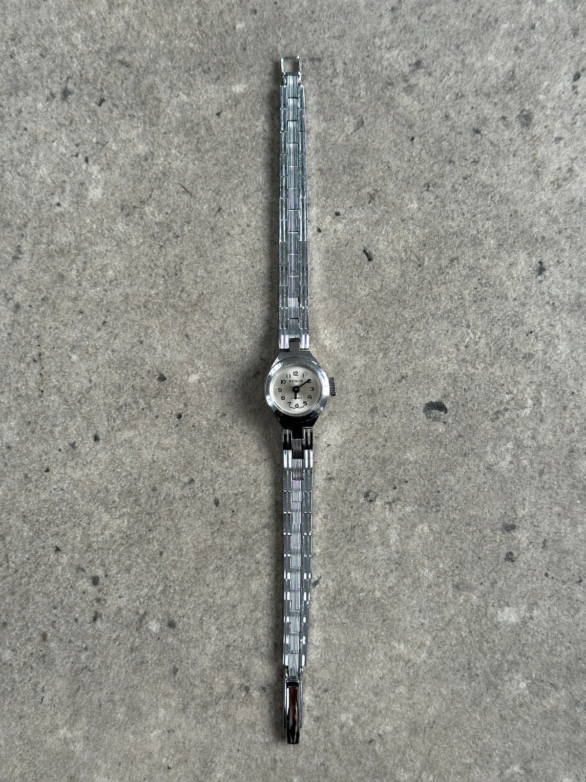 Regus 1970s Swiss Silver ToneJewel Mechanical Watch