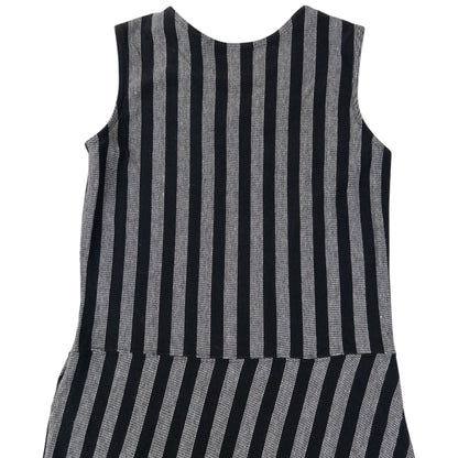 Vintage 90s Yohji Yamamoto Striped Maxi Dress Womens Size M | Medium, Black