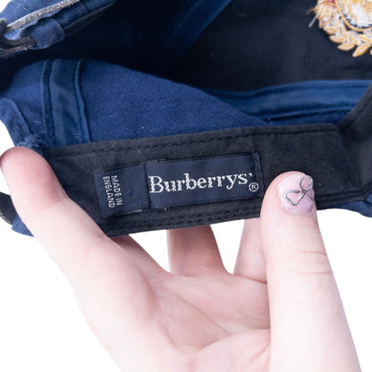 Vintage 90s Burberry Embroidered Hat | O/S, Navy