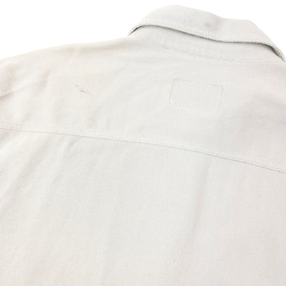 Vintage 90s Armani Jeans Long Sleeve Button Up Shirt Size L | Large, Cream