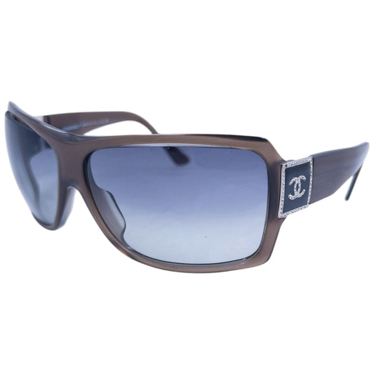 Vintage 2000s Chanel Diamanté Sunglasses | O/S, Brown