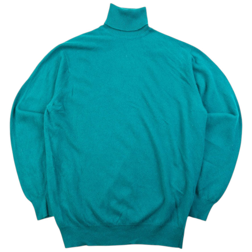 Vintage 90s Burberry Wool Turtleneck Jumper Size M | Medium, Green