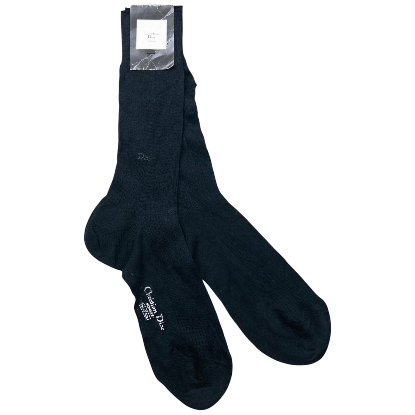 Vintage 2000s Dior Monsieur Embroidered Socks
