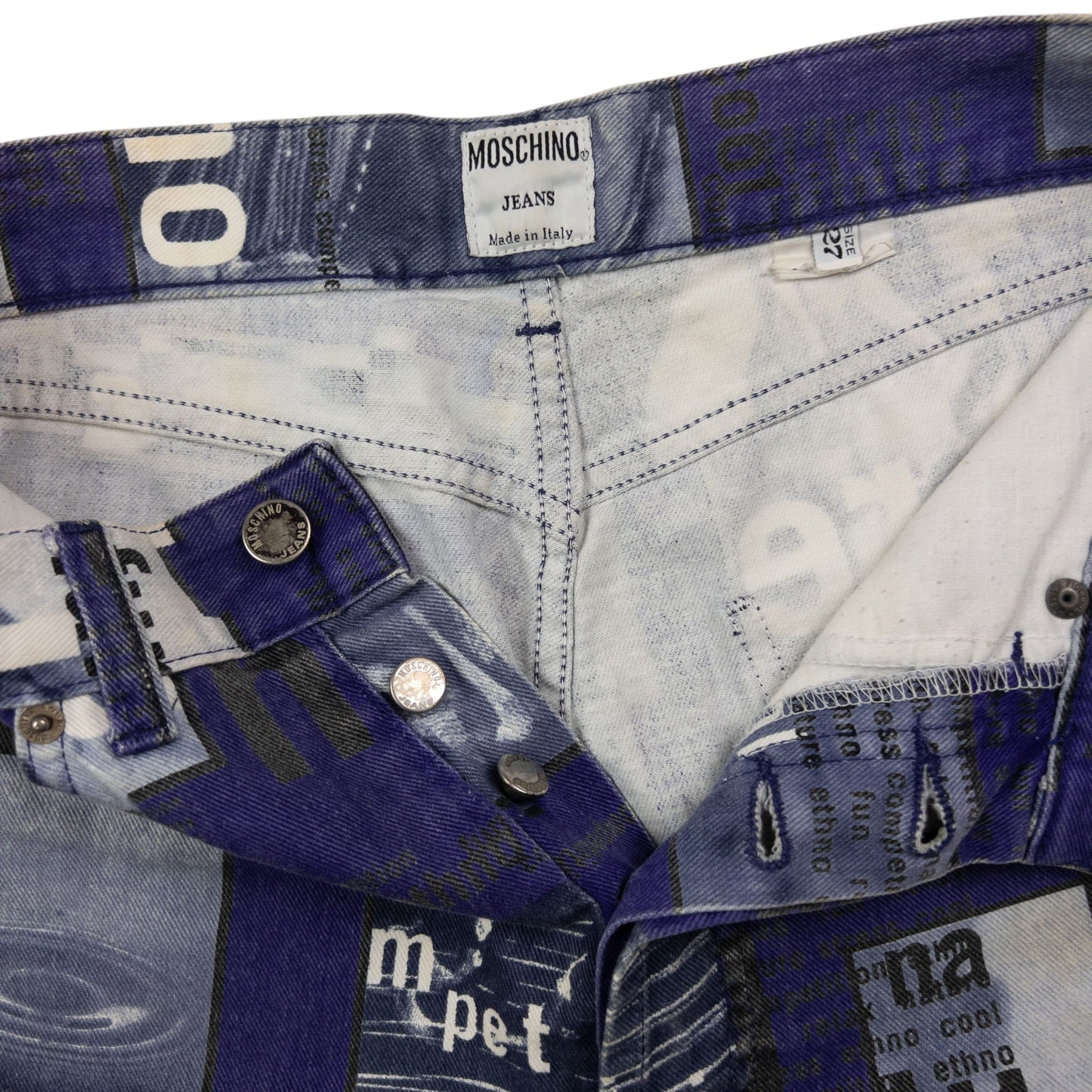 Vintage Moschino Jeans Graphic Print Jeans Size W26