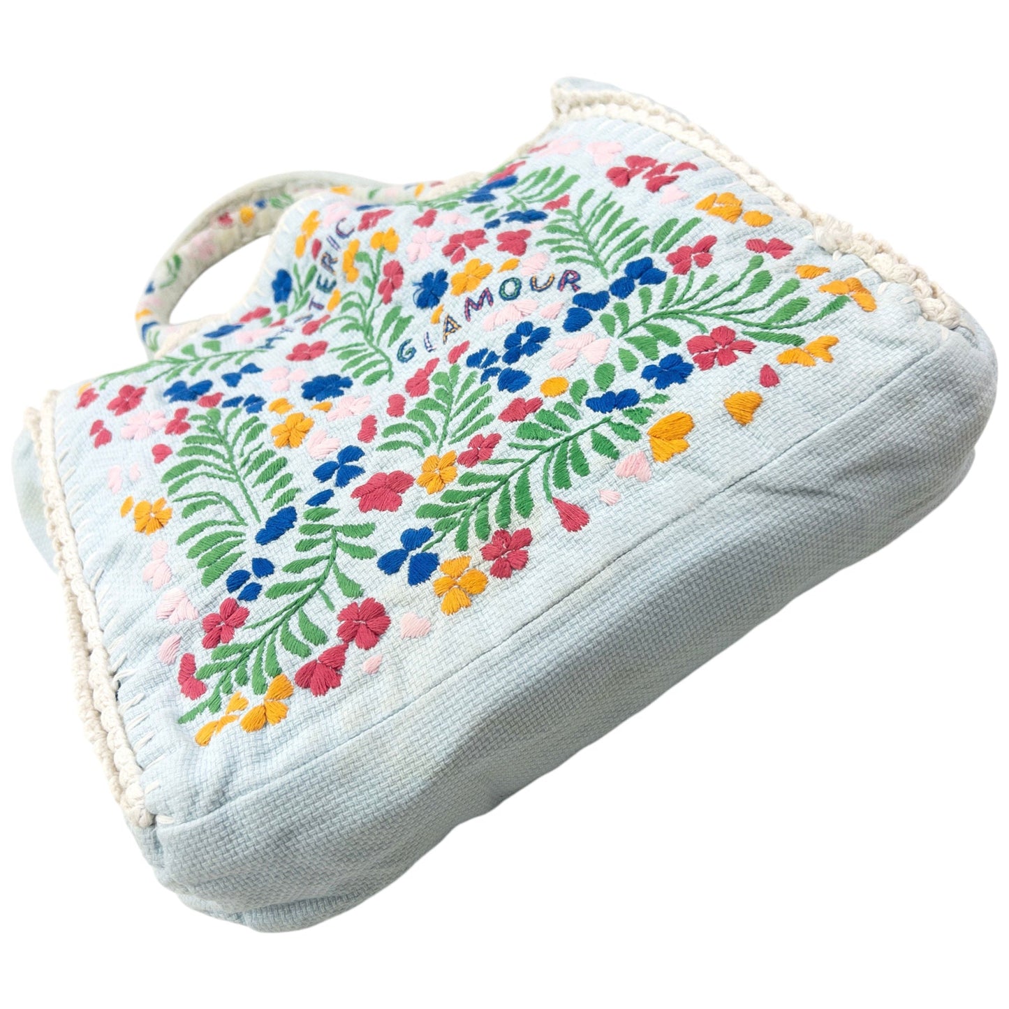 Vintage 90s Hysteric Glamour Embroidered Floral Handbag | O/S, Red