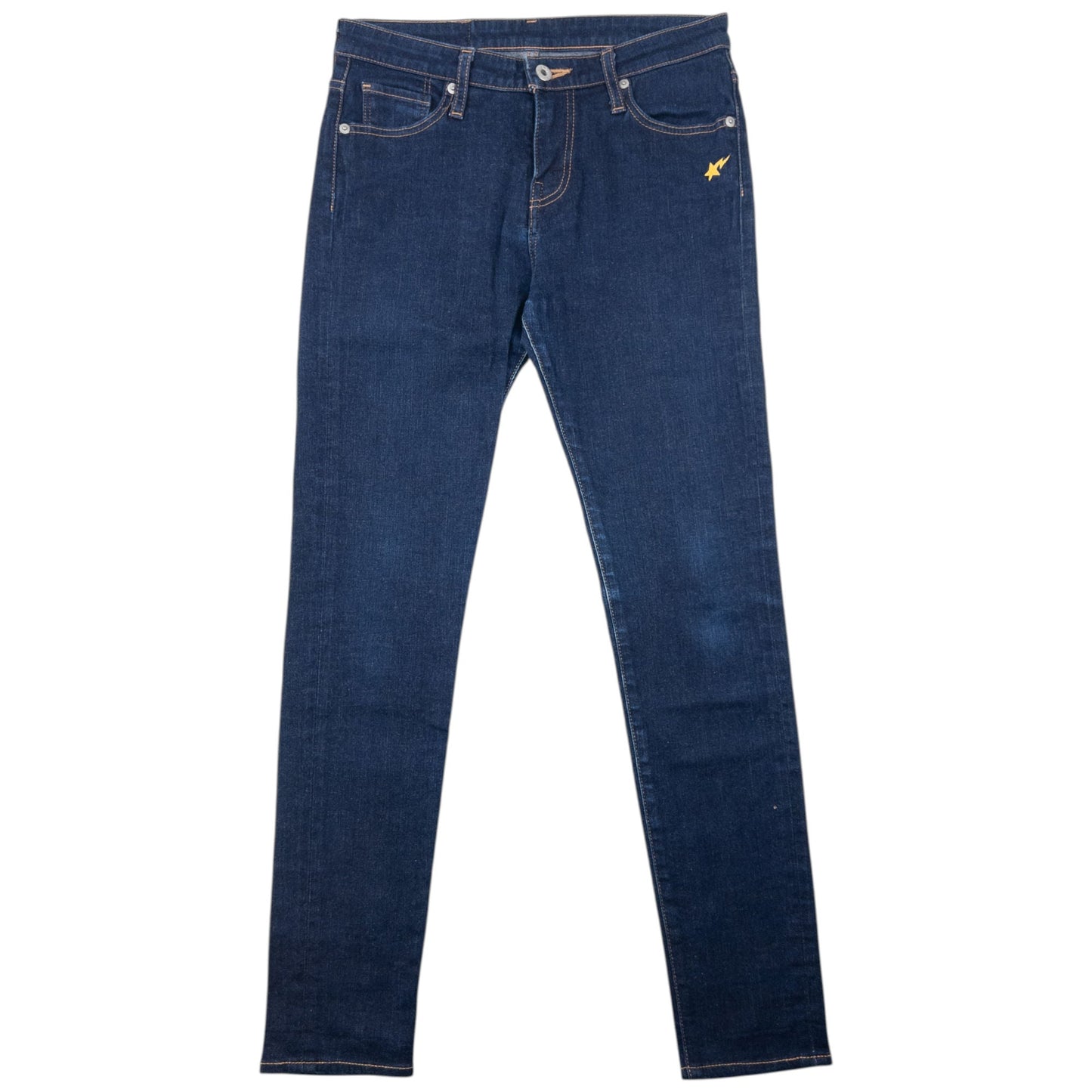 Vintage Bape Embroidered Denim Skinny Jeans Size XS