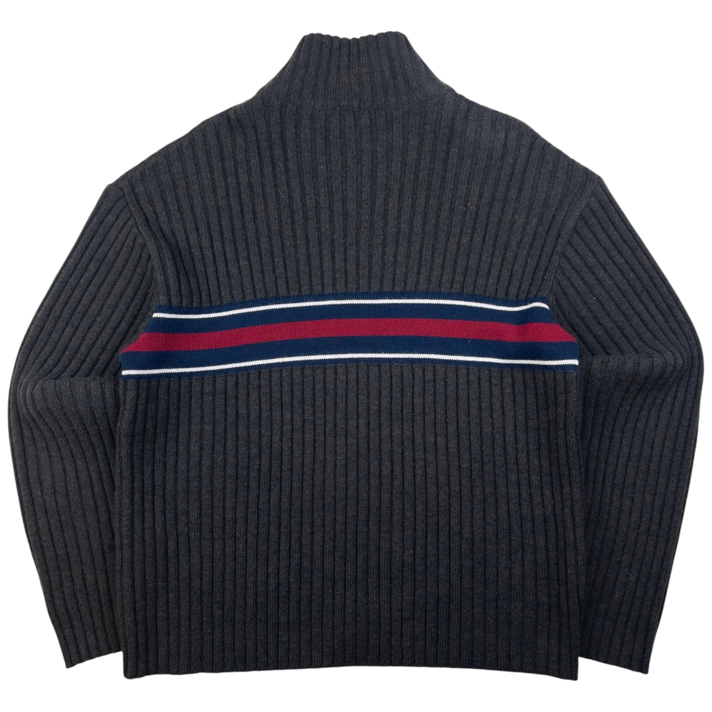 Vintage Dolce & Gabbana Ribbed Knit Zip Up Wool Jumper Size M