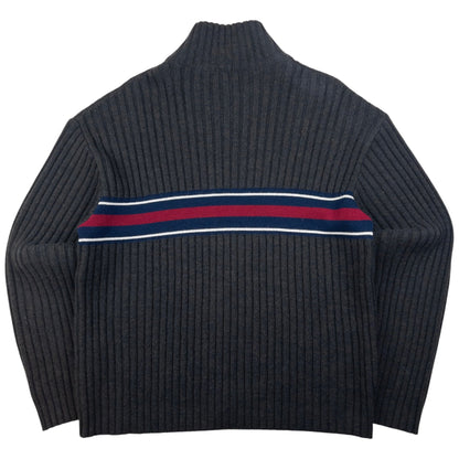 Vintage Dolce & Gabbana Ribbed Knit Zip Up Wool Jumper Size M