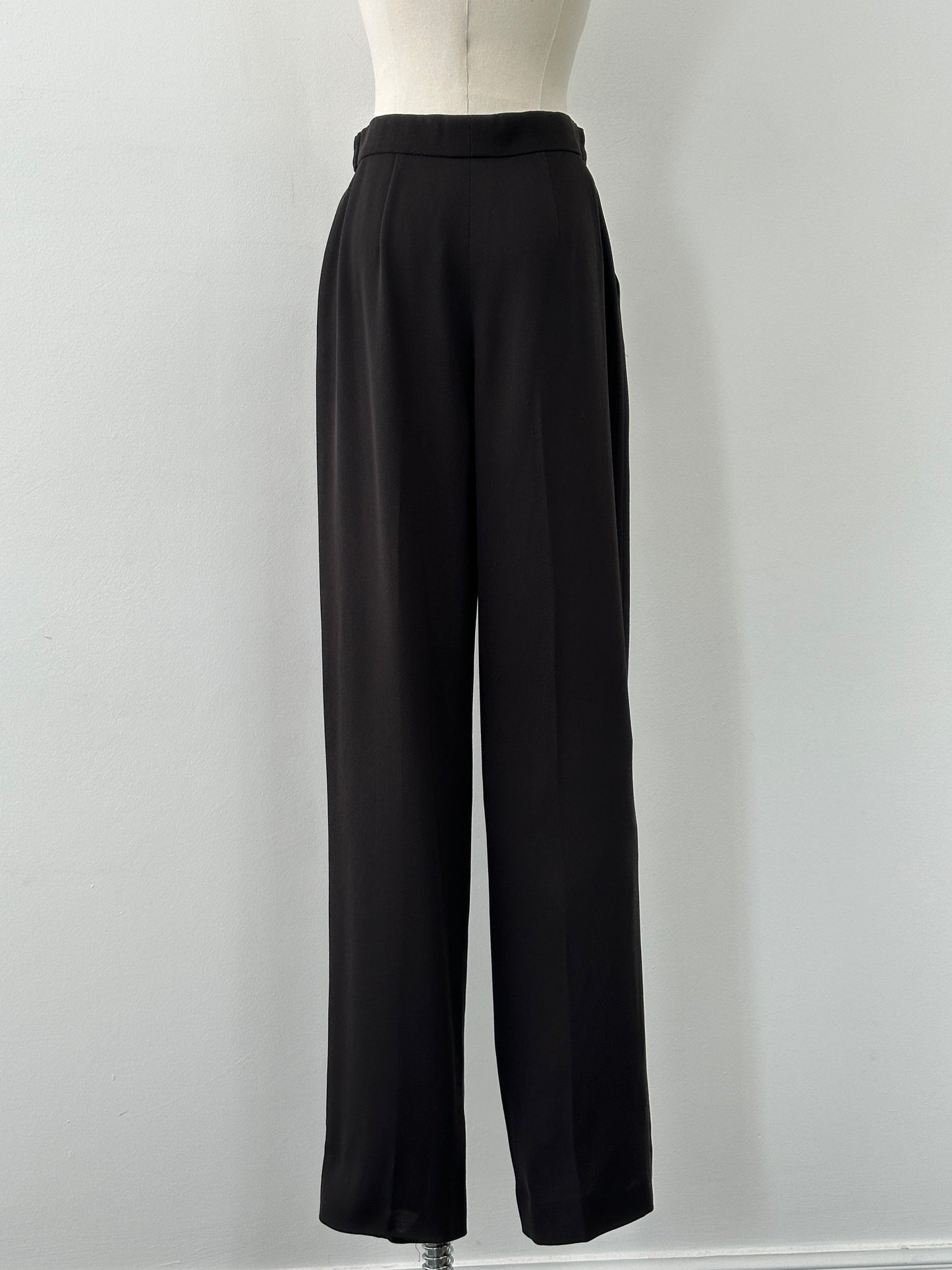 Mani 1990s Pure Wool Straight Leg Trousers - W26
