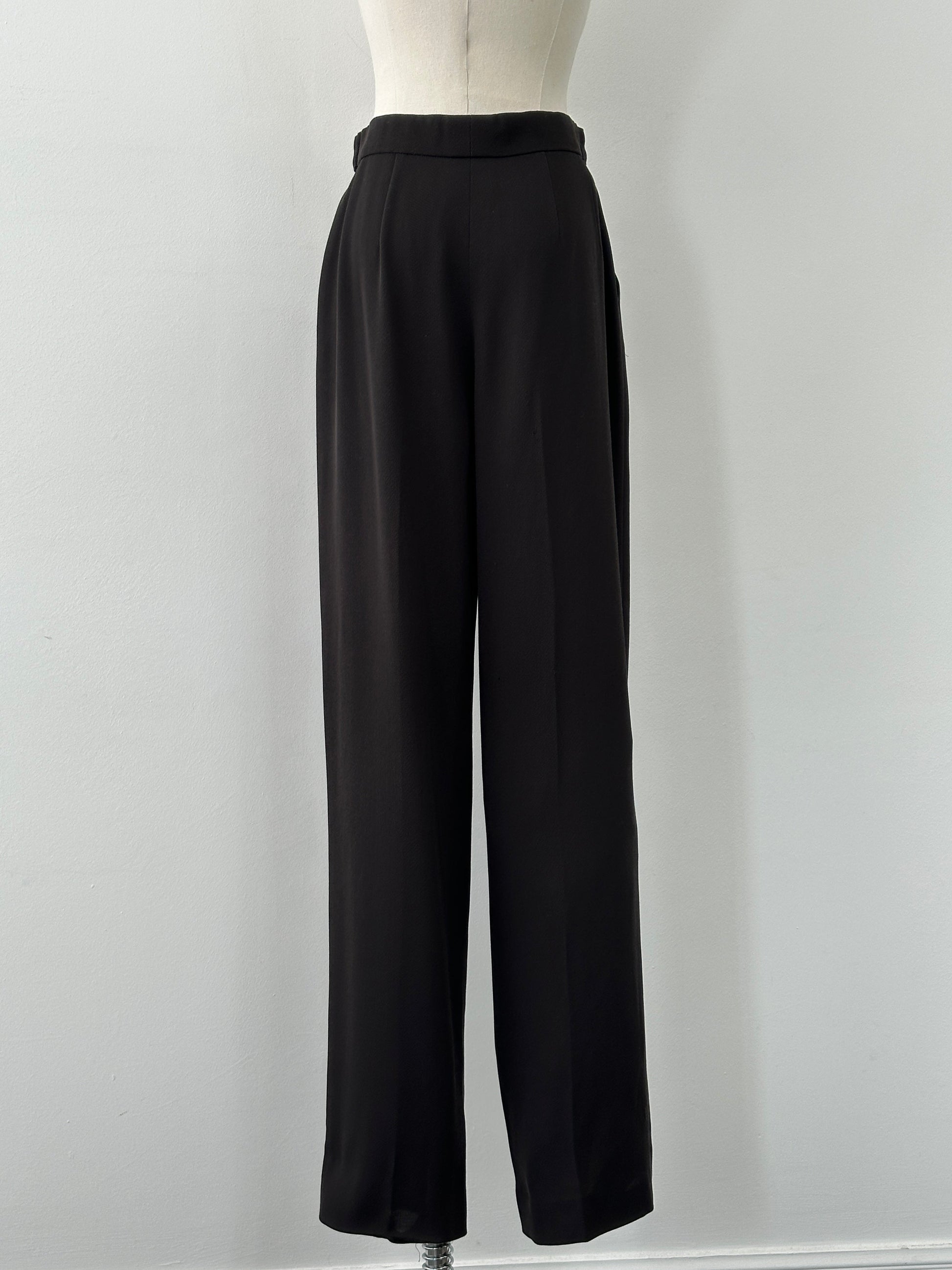 Mani 1990s Pure Wool Straight Leg Trousers - W26