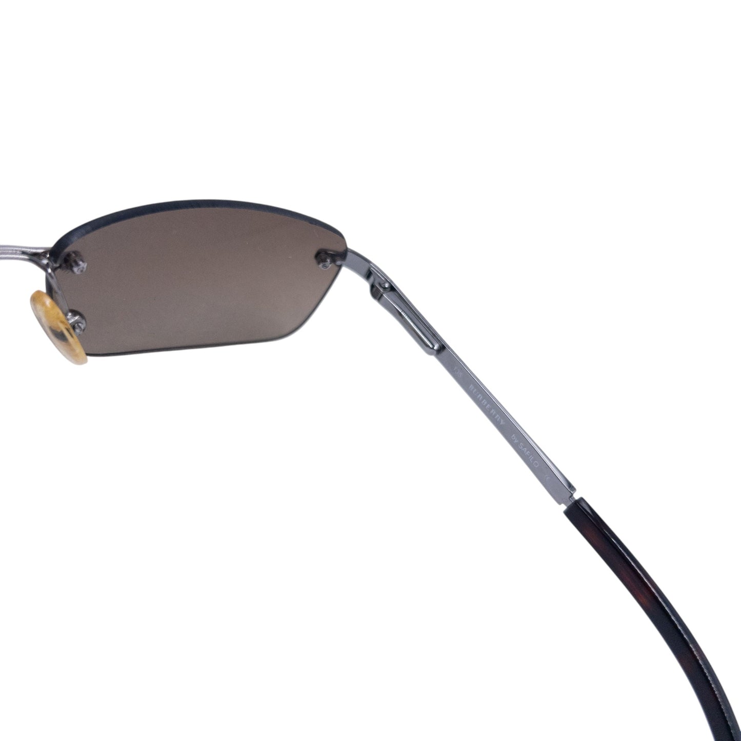 Vintage Burberry Nova Check Rimless Sunglasses