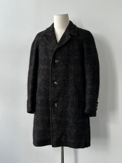 Vintage 1990s Wool Mohair Single Breasted Coat - L