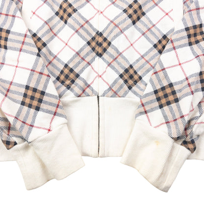 Vintage Burberry Blue Label Nova Check Zip Up Hoodie Womens Size S