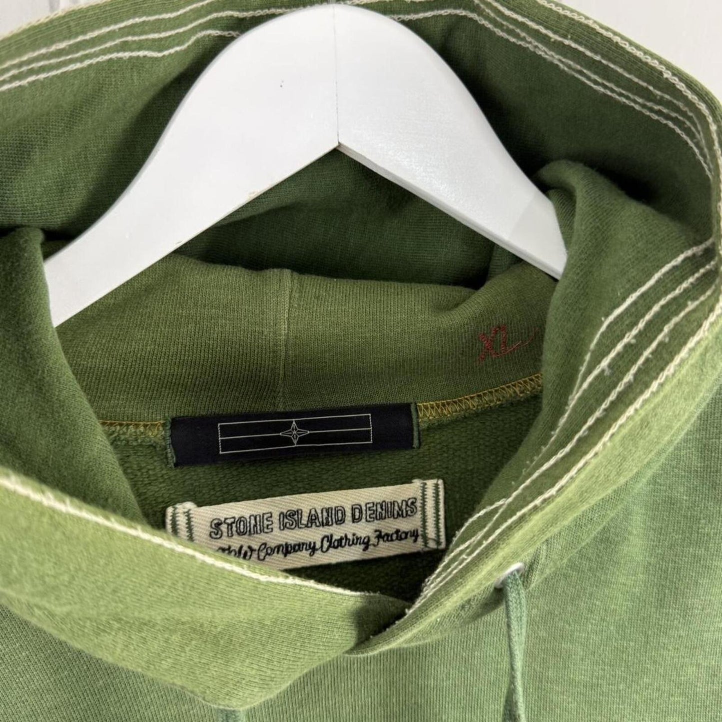 Stone Island Denims Hoodie Green (XL) | Extra Large, Green