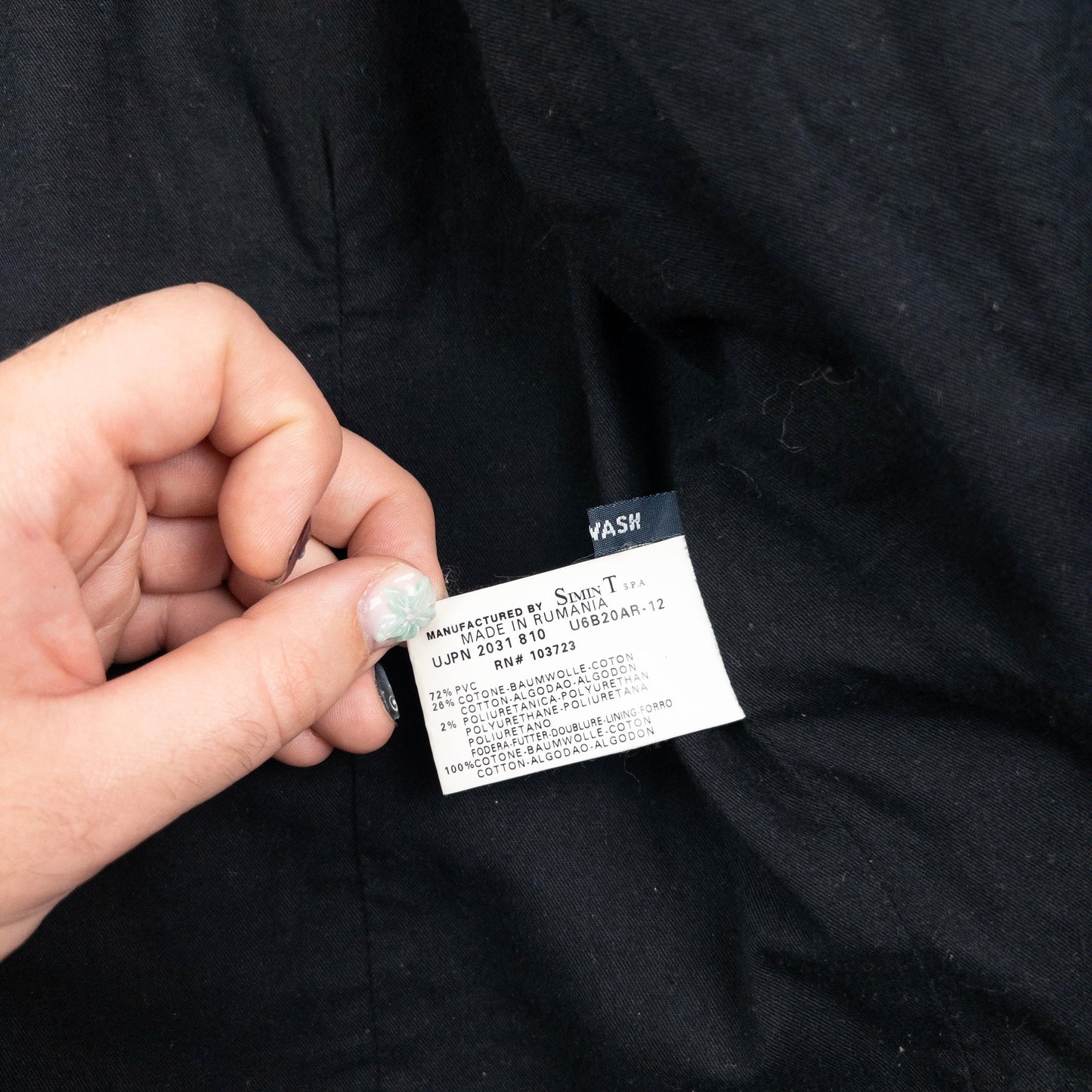 Vintage Armani Jeans Leather Biker Jacket Size L