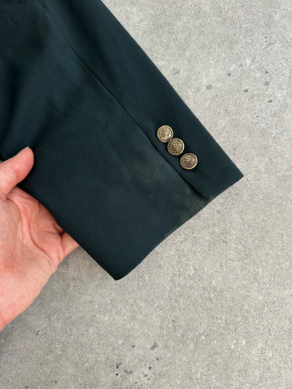Burberry 1990s Pure Wool Bespoke Button Blazer - 44L