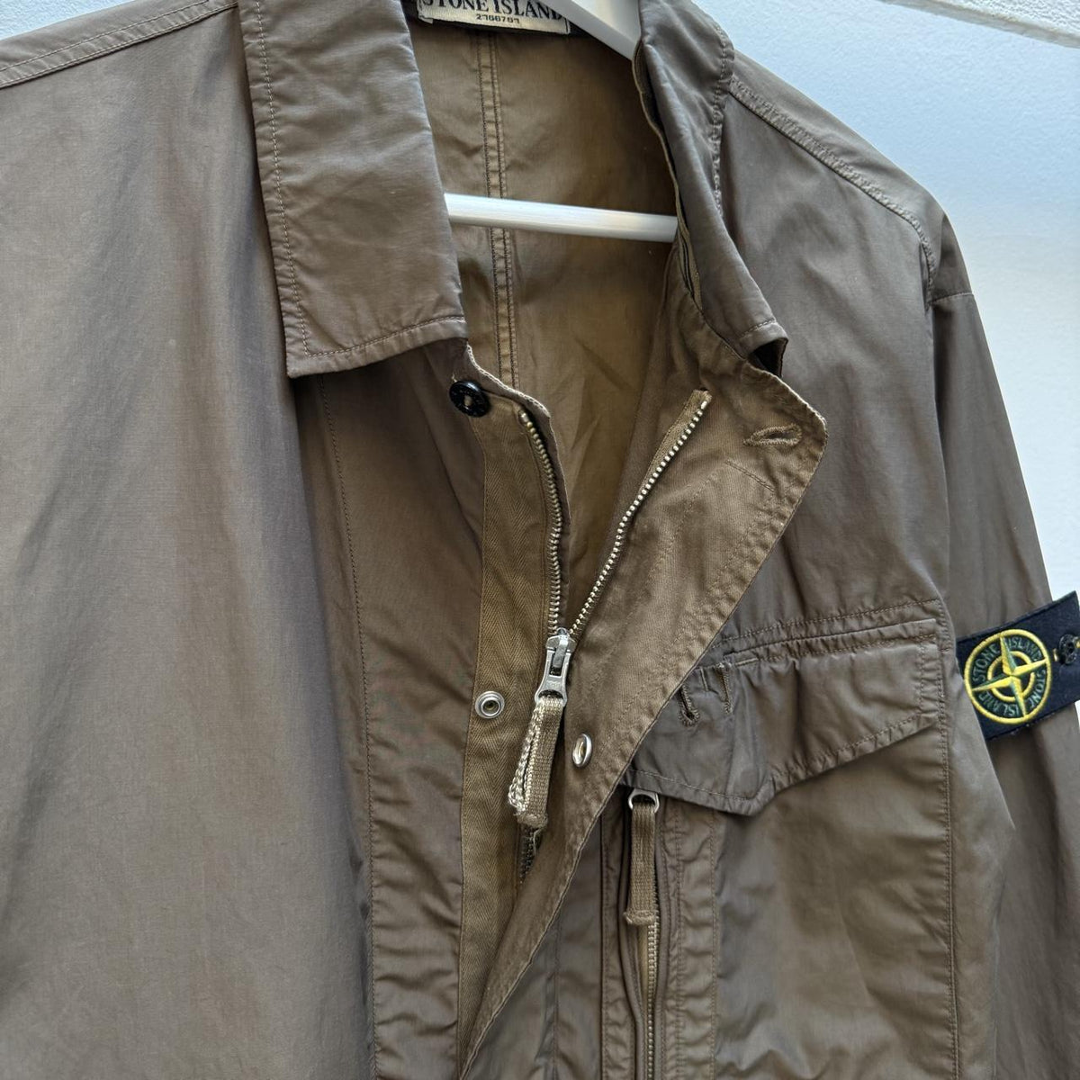 Mid 00’s Stone Island Zip Jacket / Overshirt (L) | Extra Large, Brown