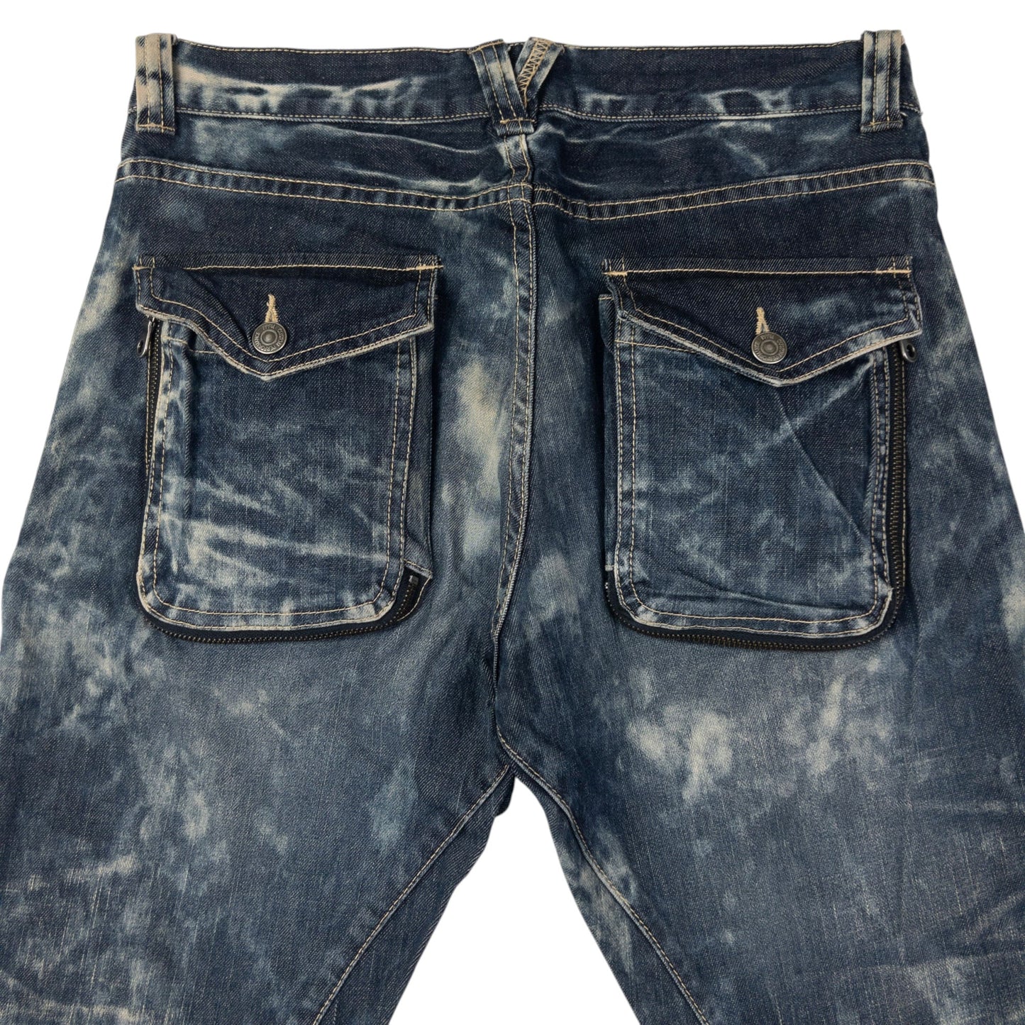 Vintage PPFM Curved Stacked Leg Denim Jeans Size W33