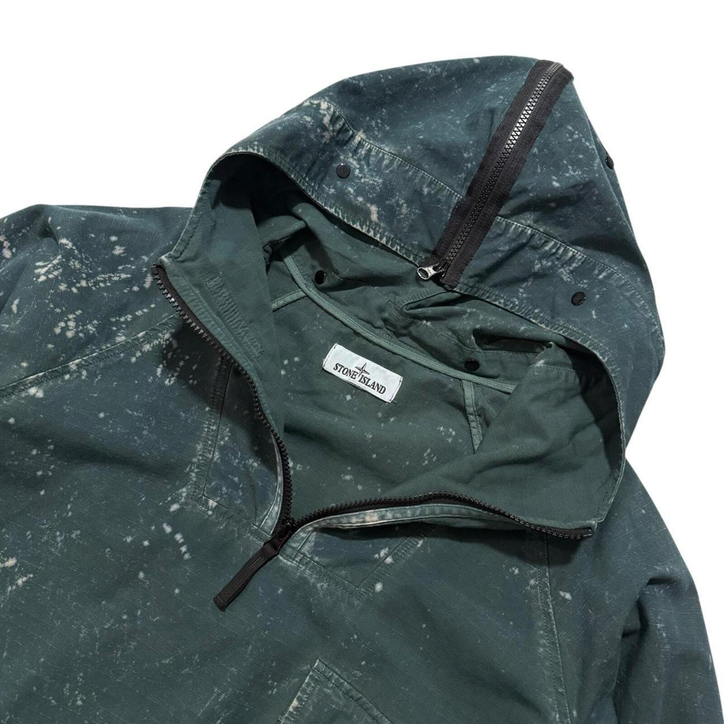 Stone Island Tye dye OVD Ripstop Smock Jacket | Large, Green