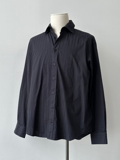 Yves Saint Laurent Pour Homme 1990s Cotton Striped Shirt - L-XL