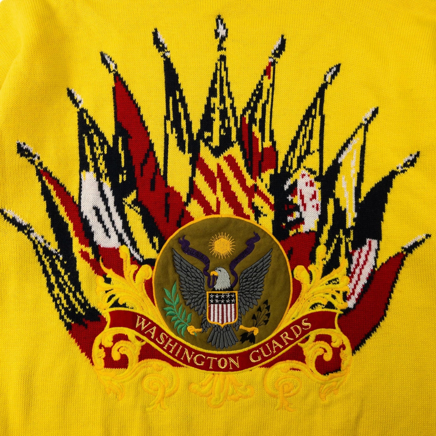 Vintage Versace Jeans Couture Washington Guards Knit Jumper Size L