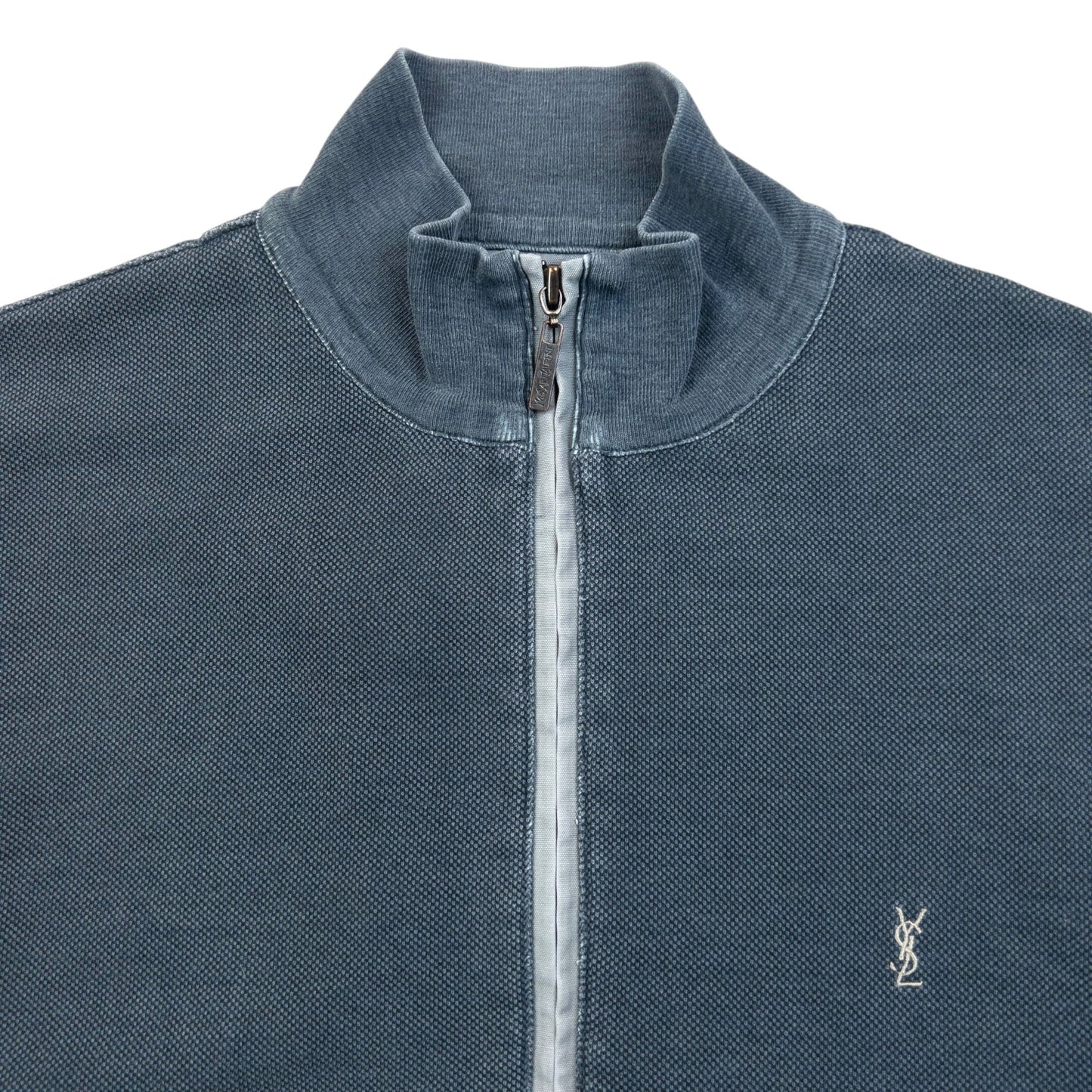 Vintage 2000s YSL Yves Saint Laurent Zip Up Sweatshirt Size M | Medium, Grey