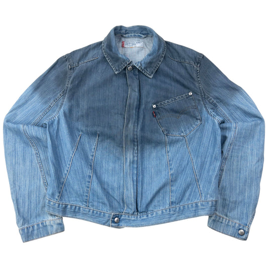 Vintage 2000s Levi's Engineered Garments Cropped Denim Jacket Size L | Large, Blue