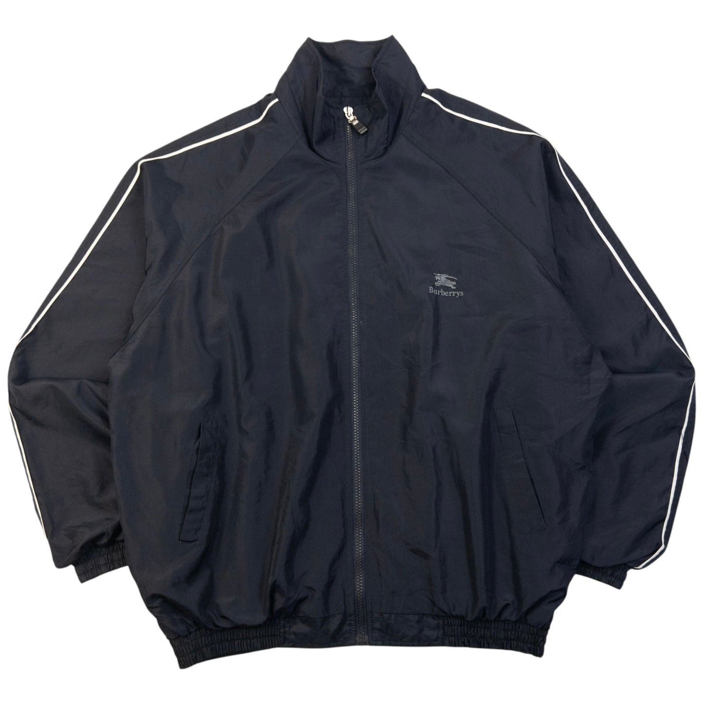 Vintage 90s Burberry Embroidered Zip Up Jacket Size XL | XL, Navy