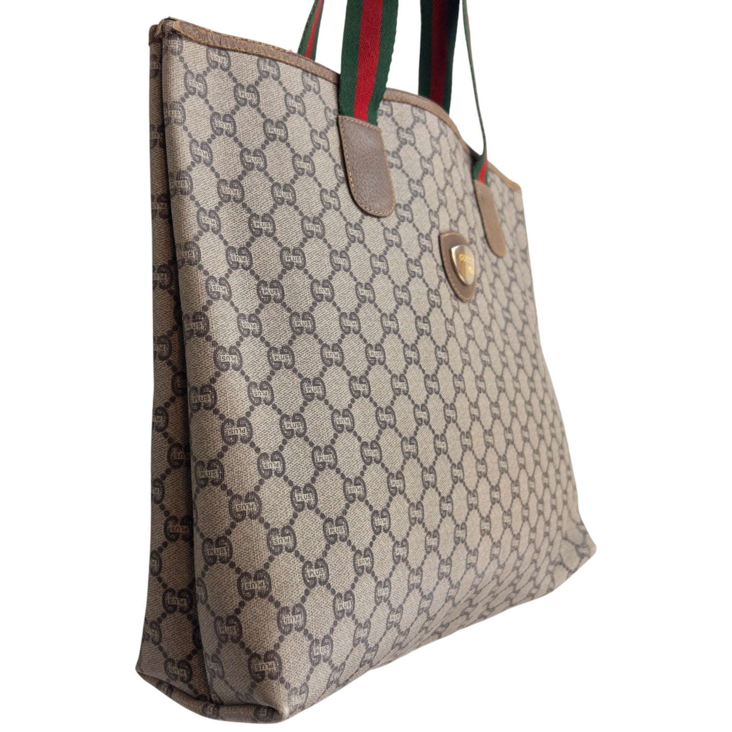 Vintage 80s Gucci Plus Monogram Shoulder Bag