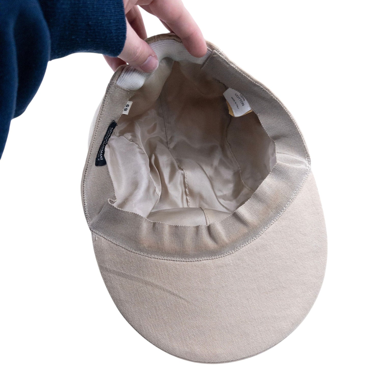 Vintage 80s Giorgio Armani Canvas Hat | O/S, Beige