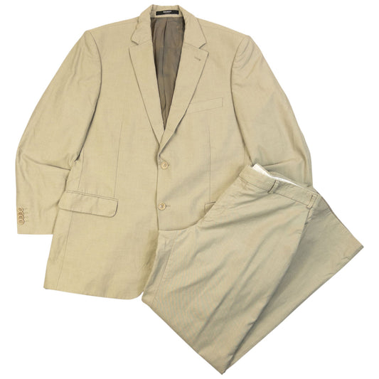Vintage 2000s Balmain Jacket & Trousers Suit Set Size L | Large, Beige