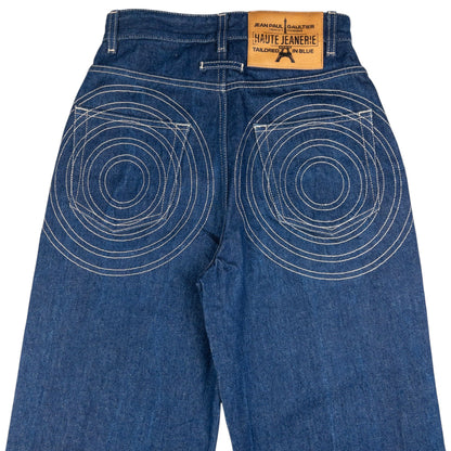 Vintage Jean Paul Gaultier Haute Jeanerie Embroidered Denim Jeans Size W25