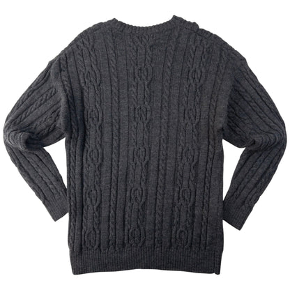 Vintage Burberry Embroidered Cable Knit Jumper Size M