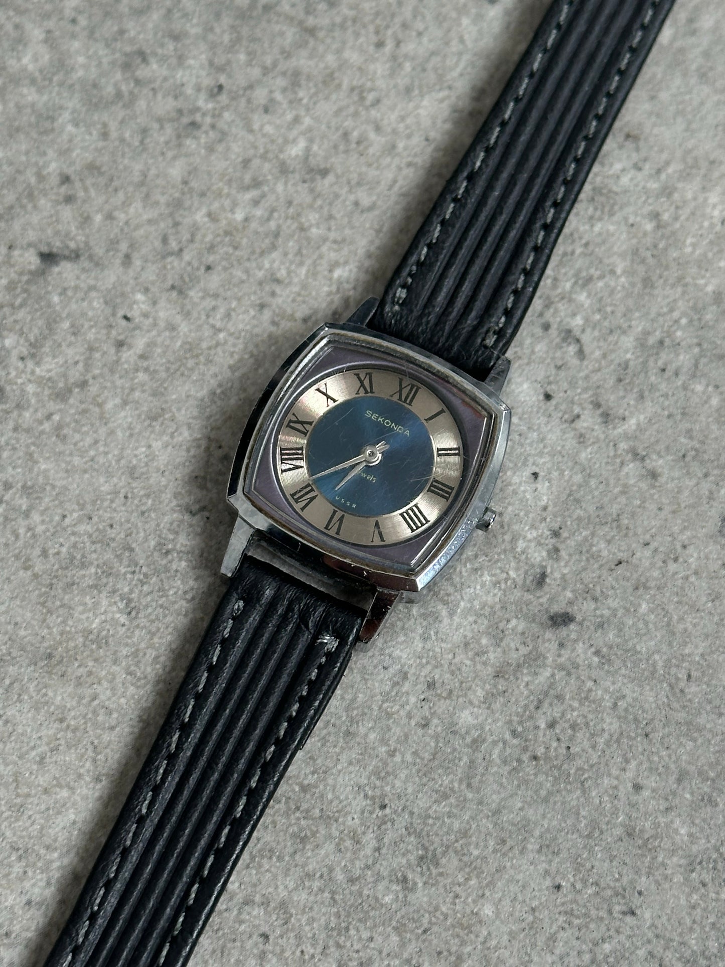 Sekonda 1990s Leather Watch