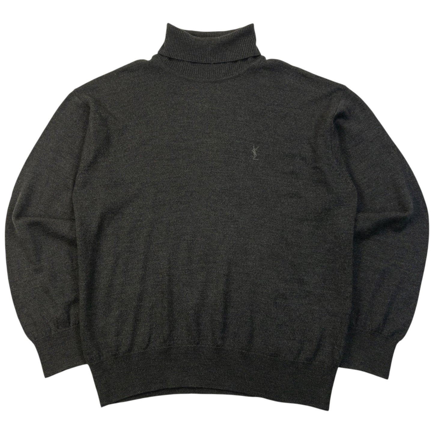 Vintage 90s YSL Yves Saint Laurent Turtleneck Jumper Size XS | XS, Grey