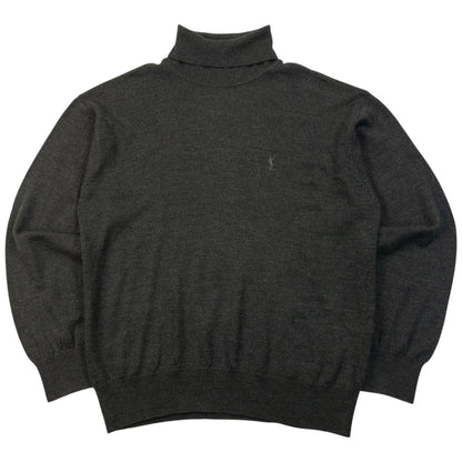 Vintage 90s YSL Yves Saint Laurent Turtleneck Jumper Size XS | XS, Grey