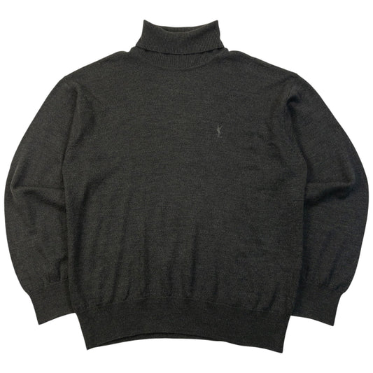 Vintage 90s YSL Yves Saint Laurent Turtleneck Jumper Size XS | XS, Grey