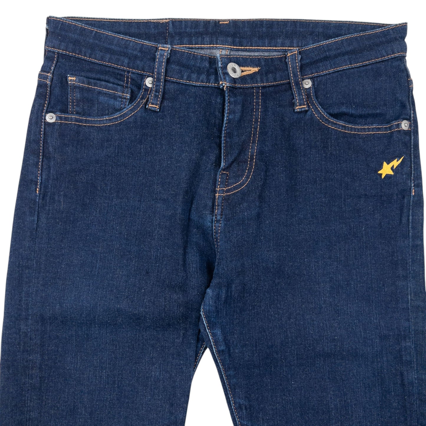 Vintage Bape Embroidered Denim Skinny Jeans Size XS