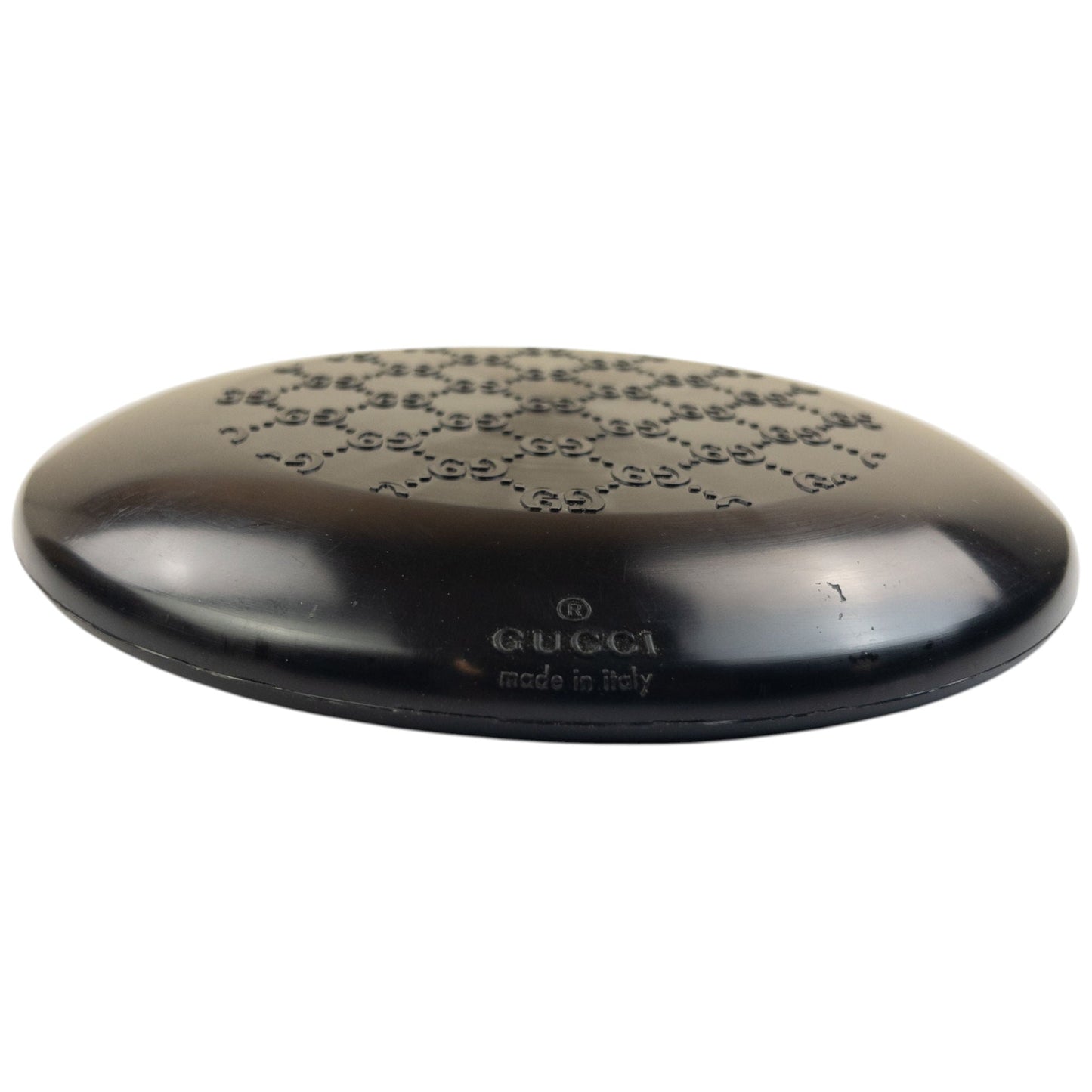 Vintage 2000s Gucci By Tom Ford Embossed Monogram Frisbee | O/S, Black