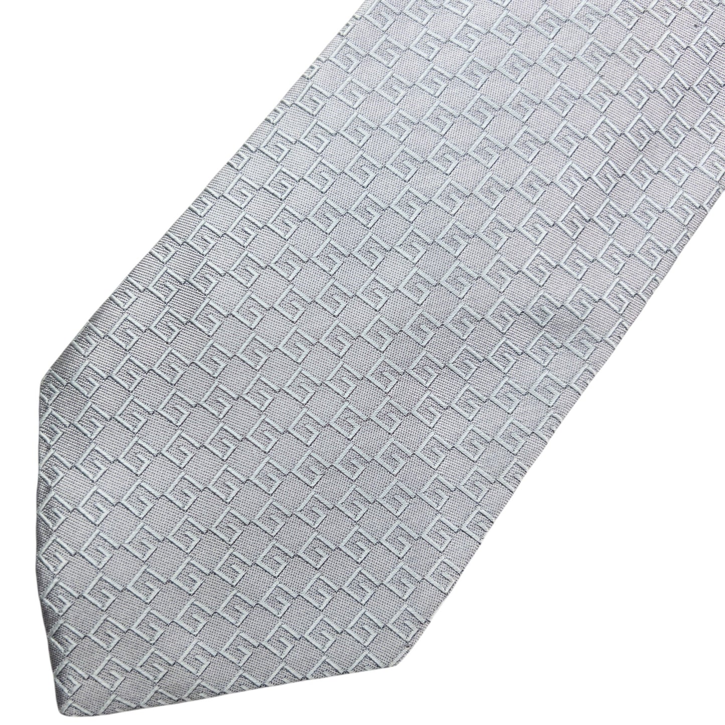 Vintage 2000s Gucci Monogram Silk Tie | O/S, Grey