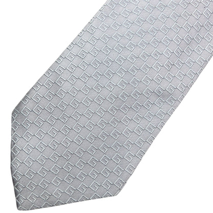 Vintage 2000s Gucci Monogram Silk Tie | O/S, Grey