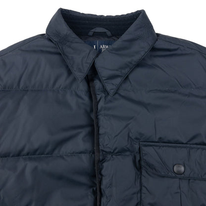 Vintage Armani Jeans Button Up Puffer Jacket Size L