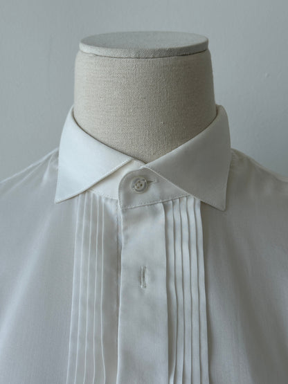 Vintage 2000s Cotton Tuxedo Dress Shirt - S