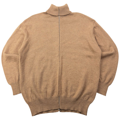 Vintage 90s Comme Des Garçons Knit Turtleneck Jumper Size S | Small, Brown