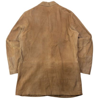 Vintage 90s Hugo Boss Button Up Suede Jacket Size XL | XL, Brown