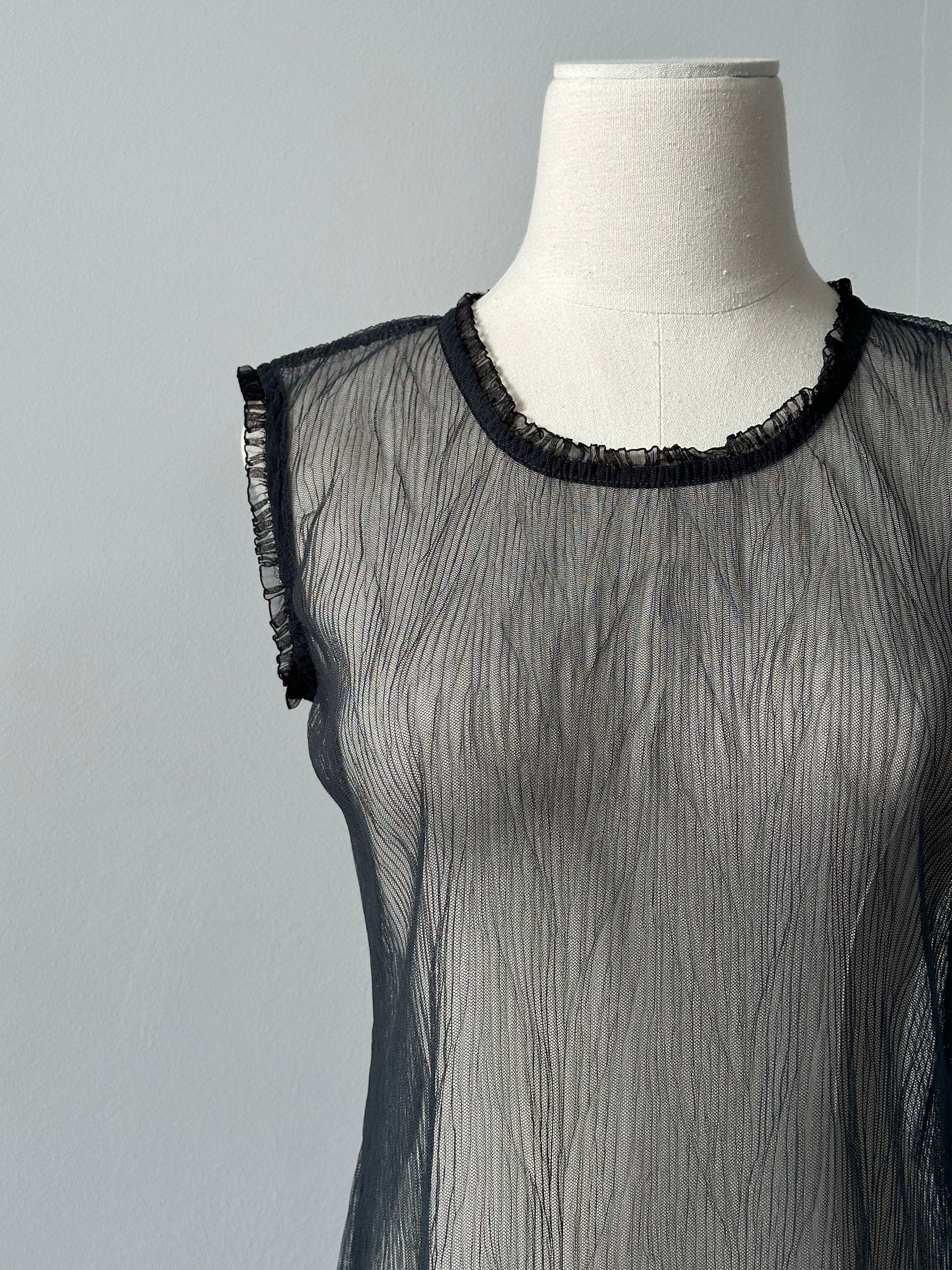Vintage 2000s Sheer Sleeveless Midi Dress - S-M