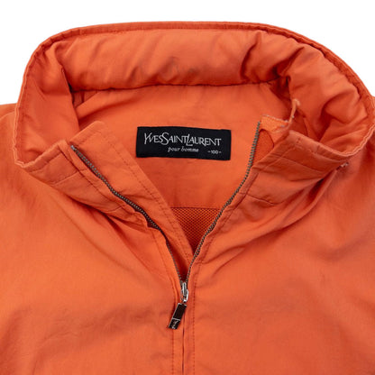 Vintage 90s YSL Yves Saint Laurent Zip Up Jacket Size M | Medium, Orange
