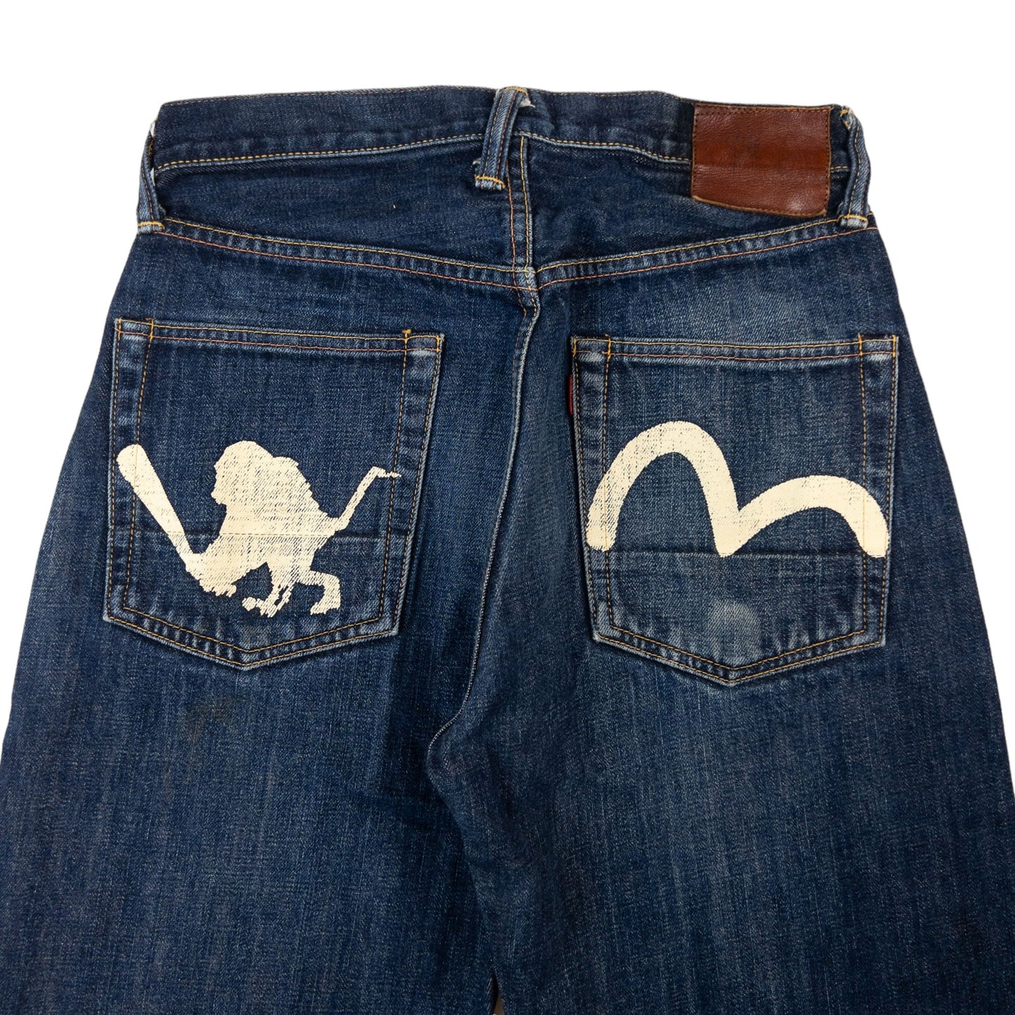 Vintage Evisu Japanese Monkey Bat Gull Denim Jeans Size W30