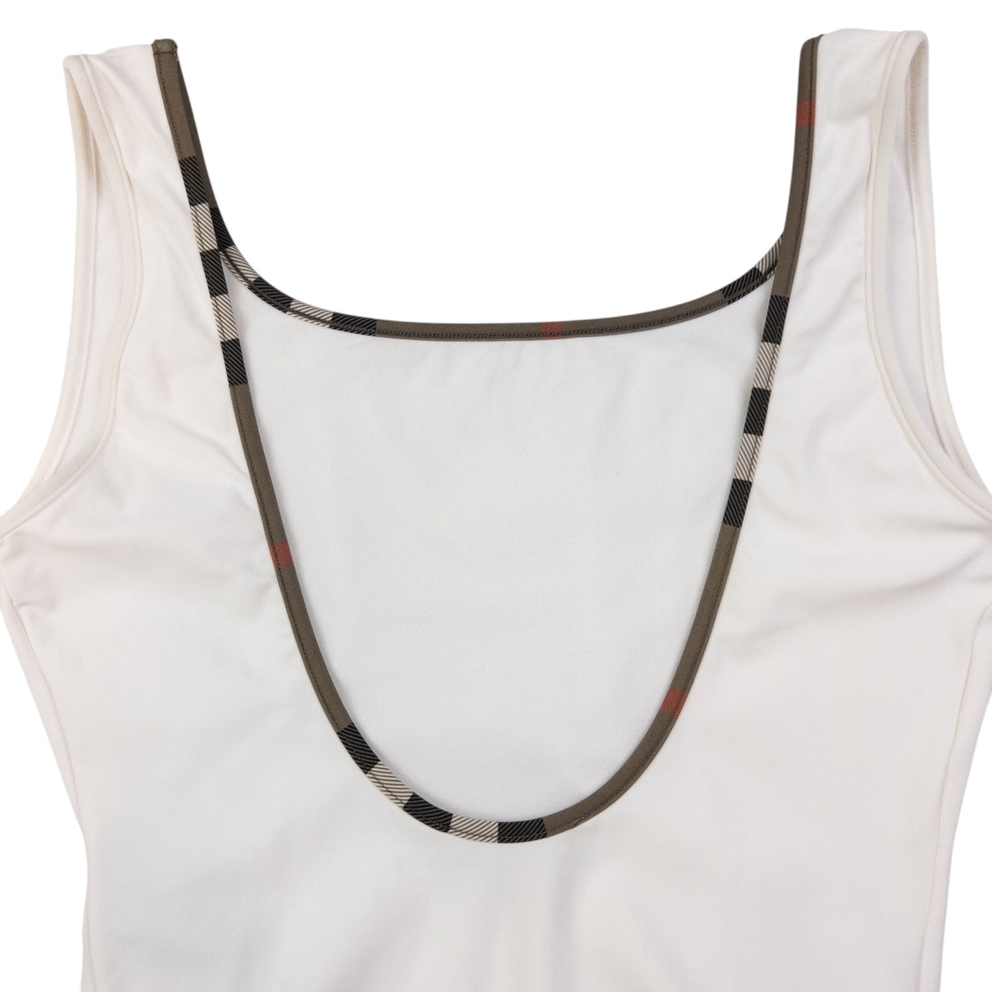 Vintage Burberry Nova Check Trim Swimming Costume Womens Size M